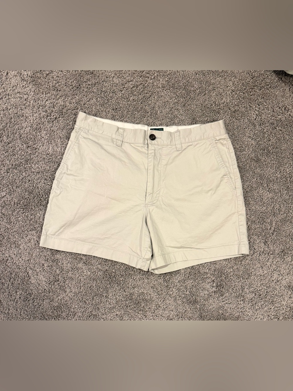 J. Crew Light Beige Flat Front Chino Shorts